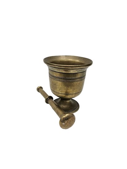 TWO MORTIERS in bronze