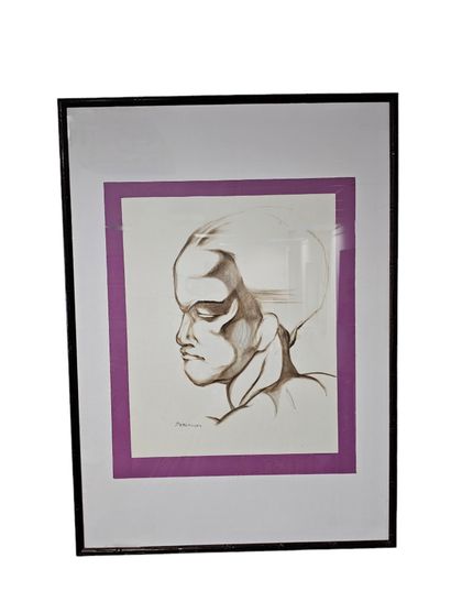 Berlanger
Buste d'homme de dos de trois quart
Dessin...