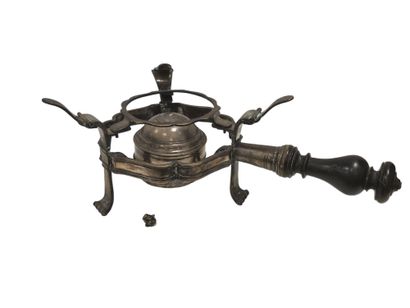 plate warmer, silver-plated metal on three...