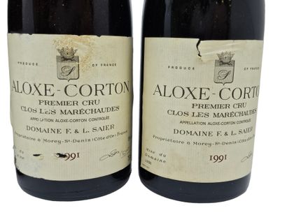 Set of eight bottles including
alox corton...