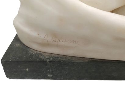A. CIPRIANI (XIX-XX)
Carrara marble bust...