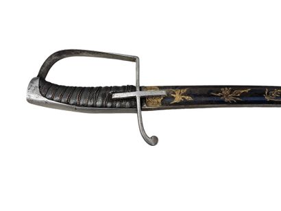 German-style cavalry officer's saber. 
Leather-covered...
