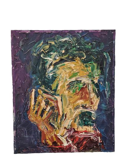 Arlandis 
Le chanteur 
Huile sur toile 
Signée...
