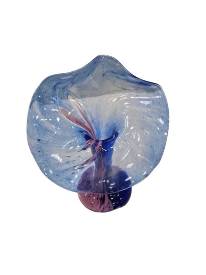 vase verre souflé à décor d'une fleur dans...