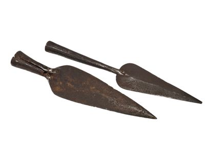 TWO REVOLUTIONARY PIQUES in forged metal...