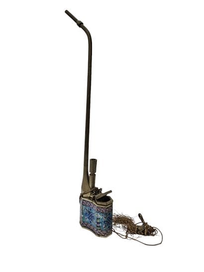 ASIAN WORK 20th century
Metal opium pipe,...