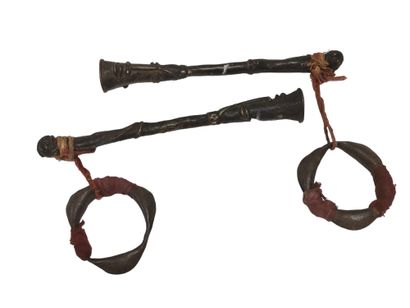 West Africa
pair of bronze ritual grolots...