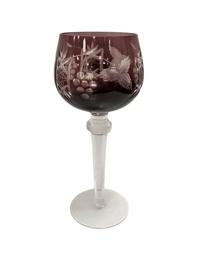 BOHEME
Six wine glasses in engraved crystal...