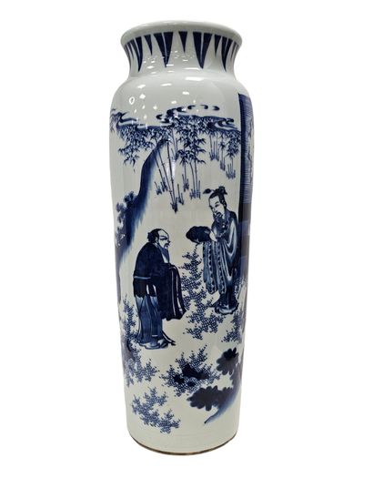 CHINA
Porcelain rolling vase with slightly...