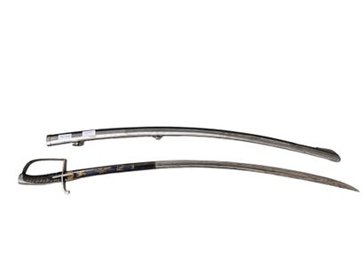 German-style cavalry officer's saber. 
Leather-covered...