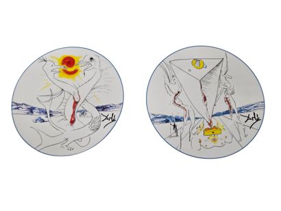 Limoges
Paire d'assiette en porcelaine blanche...