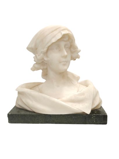 A. CIPRIANI (XIX-XX)
Carrara marble bust...