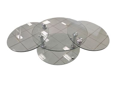 Large metal and glass coffee table
Three...
