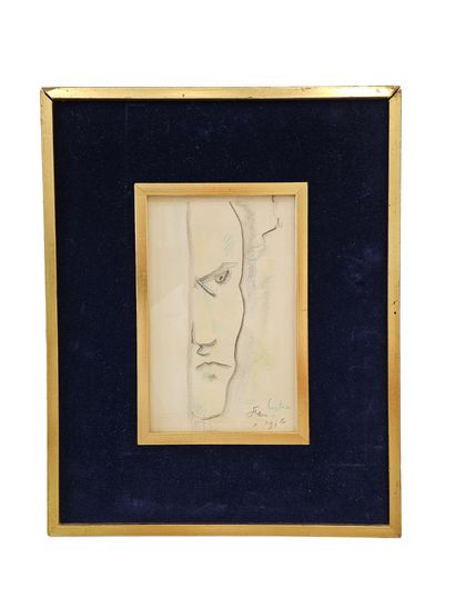 JEAN COCTEAU (1889-1963)
Autoportrait à demi...