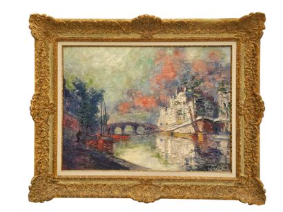 WILL Frank (1900-1951)
Huile sur toile encadrée
Signée...