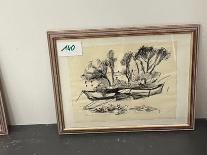CLAEYSEN Louise (1903-1997)
Les barques,...