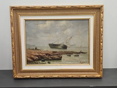 In Revertegoh 86 (?)
Ship aground on the...