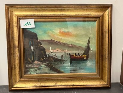 Italian work Xxeme siecle
The fishing port
Framed...
