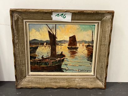 MARGIN Xxeme siecle
Jonques in Hanoi Bay
Framed...