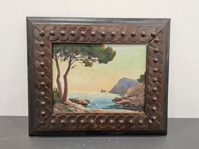 View of the two brothers
Framed oil on panel
Signed...