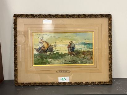 Enrico GAMBA (1831-1883)
Couple of fishermen
Watercolor...