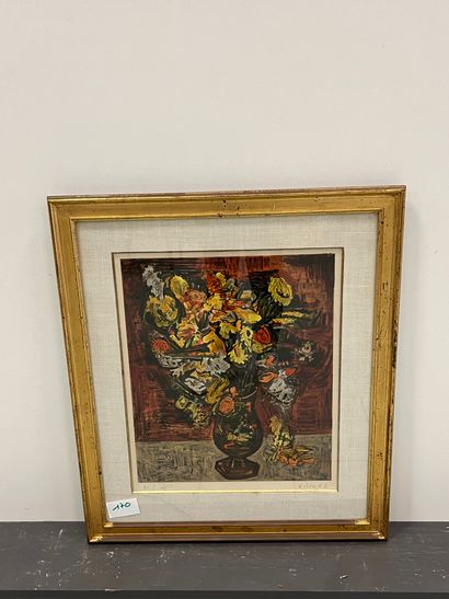 KISCHKA
Still life with flowers 
Framed and...
