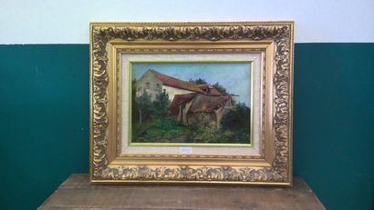 E.ROCHE 
Farmhouse
Oil on canvas
Signed lower...