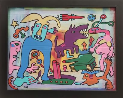 JUHEL Jean luc (1951-)
Abstract composition
Acrylic...