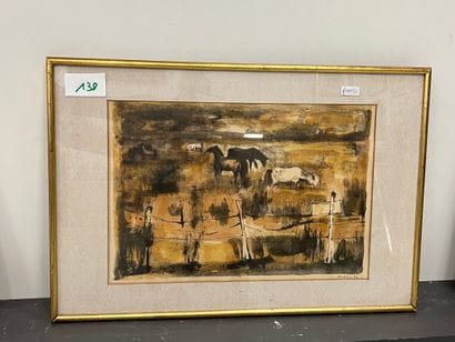 Raymond GUERRIER (1920-2002)
Horses of Camargues
Framed...