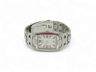 SEIKO
Wristwatch, rectangular steel case,...