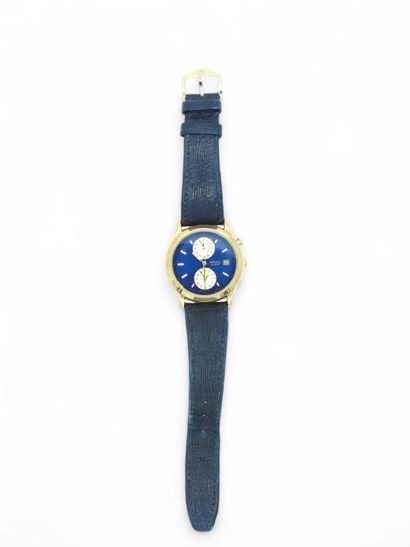 SEIKO dual Time 38 mm
Wristwatch, round gold-plated...