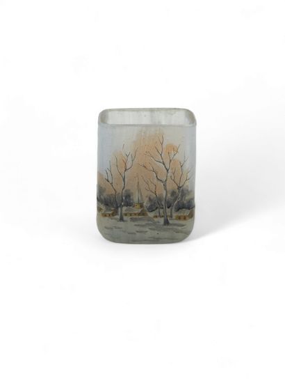 DAUM Nancy 
Miniature vase with baluster...