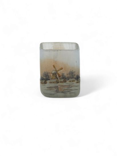 DAUM Nancy 
Miniature vase with baluster...