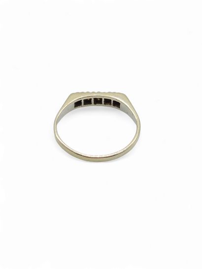 HALF - wedding band in 750° white gold set...