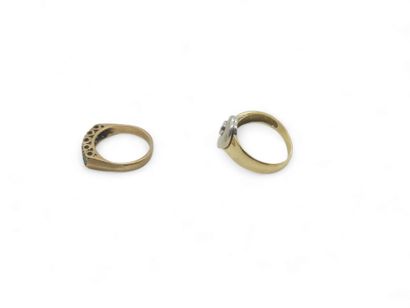 LOT OF 585° GOLD including
Ring set with...