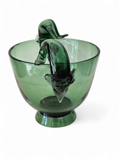 MURANO 20th century 
Large blown glass punch...