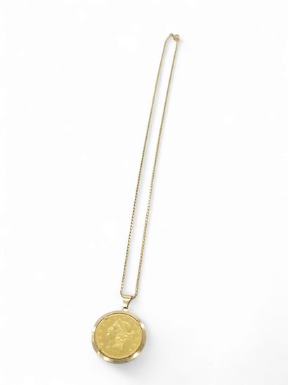 MODERN FRENCH WORK
750° yellow gold CHAIN...