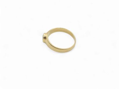 MODERN FRENCH WORK
RING in yellow gold 750°...