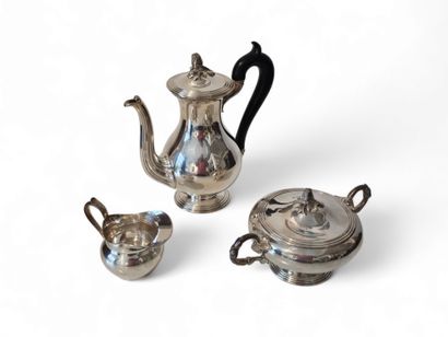 CHRISTOFLE 
Coffee pot in silver-plated metal,...