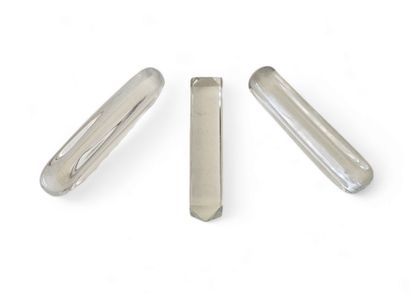 DAUM France 
Twelve oblong crystal knife-holders
In...