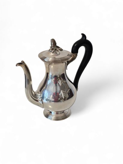 CHRISTOFLE 
Coffee pot in silver-plated metal,...