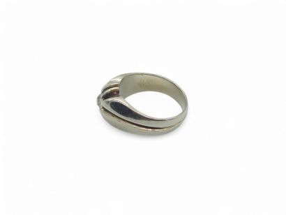 RING in 750° white gold set with an old-cut...