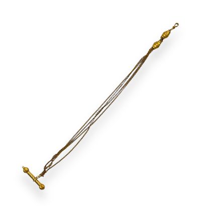 FRENCH WORK 
CHATELAINE in 750° yellow gold...