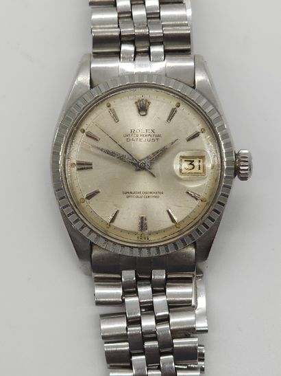 ROLEX Datejust Wide boy 
Wristwatch, round...