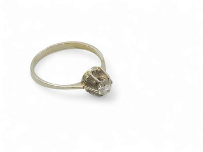 French WORK Xxeme siecle 
RING in 750° white...