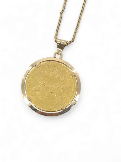 MODERN FRENCH WORK
750° yellow gold CHAIN...
