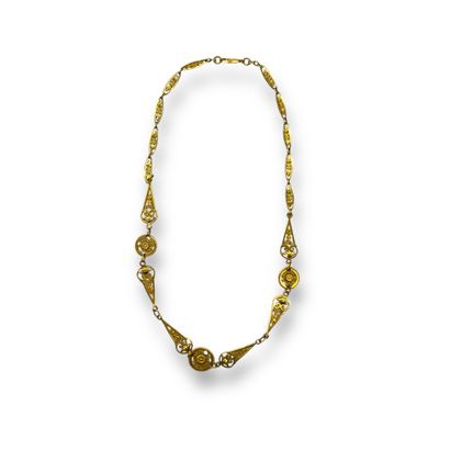 French WORK 
Collar necklace in 750° yellow...