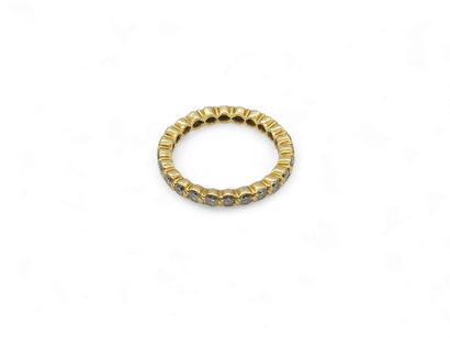 SOLITAIRE RING in platinum set with an old...
