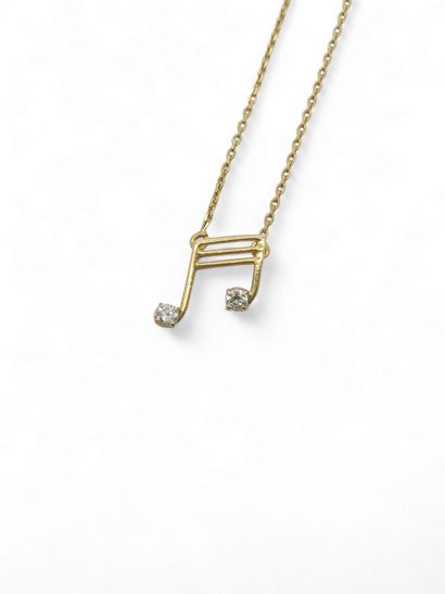 MODERN FRENCH WORK
Necklace in 750° yellow...
