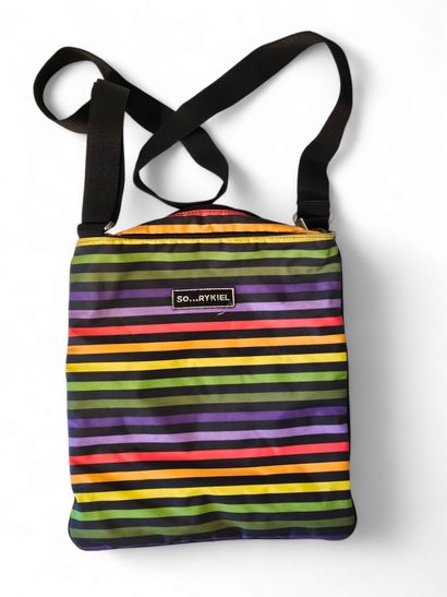 SONIA RYKIEL
Shoulder bag in printed canvas,...